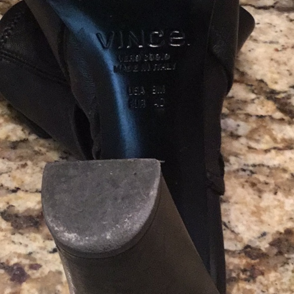 Vince. Black. Open toe bootie. 4” heel - Picture 2 of 5